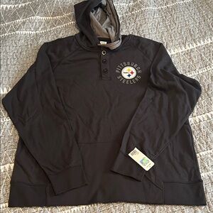 Team Apparel Black Steelers Hoodie